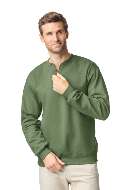 GILDAN GISF008 SOFTSTYLE™ MIDWEIGHT FLIS DUKSERICA S 1/4 PATENTOM ZA ODRASLE