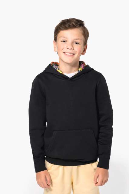KARIBAN KA4014 UNISEX DJEČJA HUDICA S KONTRASTNIM UZORKOM