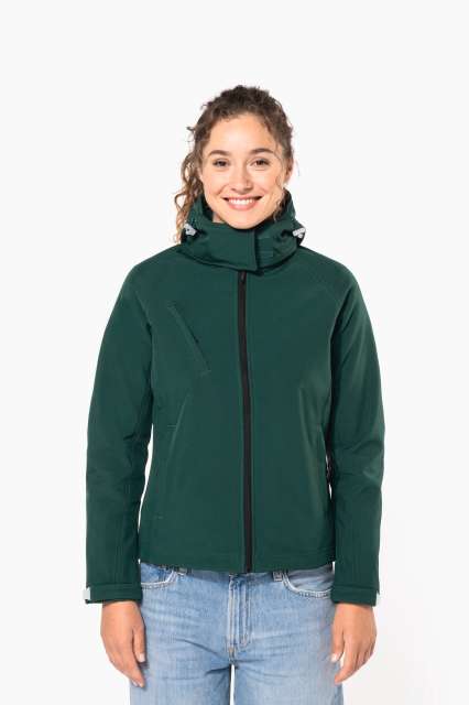KARIBAN KA414 ŽENSKA SOFTSHELL JAKNA S ODVOJIVOM KAPULJAČOM