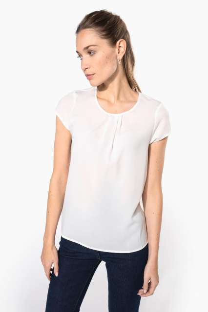 KARIBAN KA5002 ŽENSKA KREP BLUZA KRATKIH RUKAVA